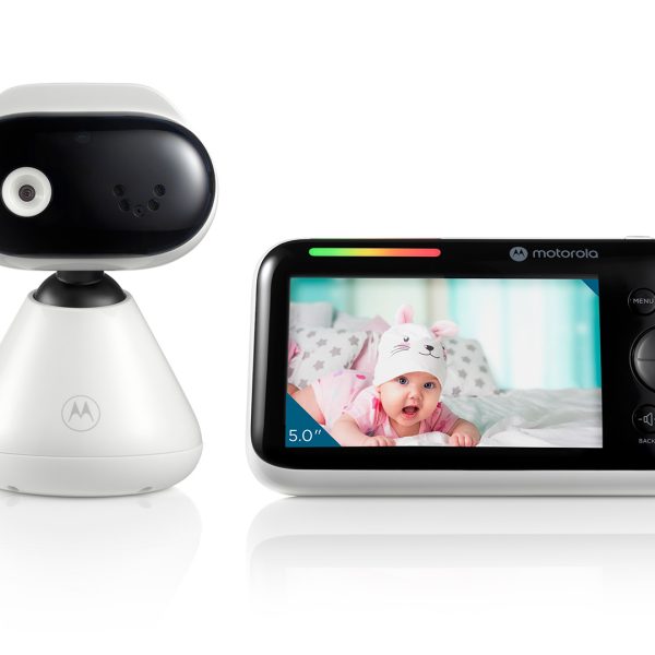 Motorola | Video Baby Monitor | PIP1500 5.0" | 5.0" color display with 480 x 272px resolution; 5.0" color display with 480 x 272px resolution; Digital zoom; Secure and private connection; LED sound level indicator; Two-way talk; Room temperature monitoring; Infrared night vision; High sensitivity microphone; Rechargeable parent unit; 5 x Soothing lullabies; Wall Mount (using bracket provided) | White/Black