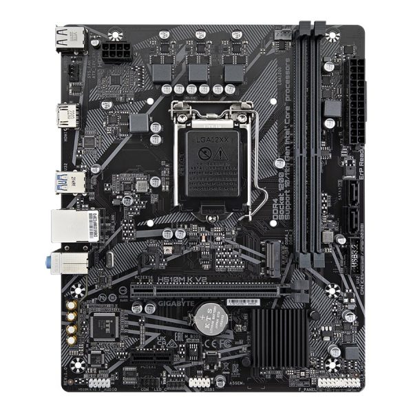 Gigabyte | H510M K V2 1.0 M/B | Processor family Intel | Processor socket LGA1200 | DDR4 DIMM | Memory slots 2 | Supported hard disk drive interfaces SATA, M.2 | Number of SATA connectors 2 | Chipset Intel H470 Express | Micro ATX