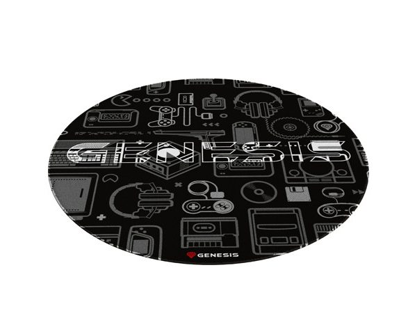 GENESIS Tellur 300 Round Gear Protective Floor Mat, 100cm, Black | Genesis Protective Floor Mat Tellur 300 Round Gear Polyester | Floor Mat | Multicolor