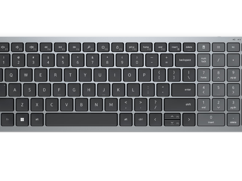 Dell | Keyboard | KB740 | Keyboard | Wireless | US | Titan Gray | 2.4 GHz, Bluetooth 5.0 | 506 g