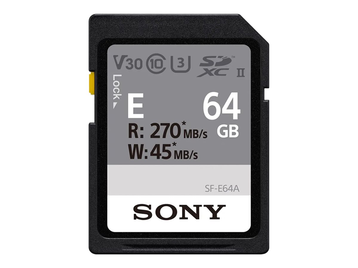 Sony | UHS-II Memory Card | SF-E SDXC Class10 | 64 GB | SDXC Memory Card | Flash memory class U3, V30