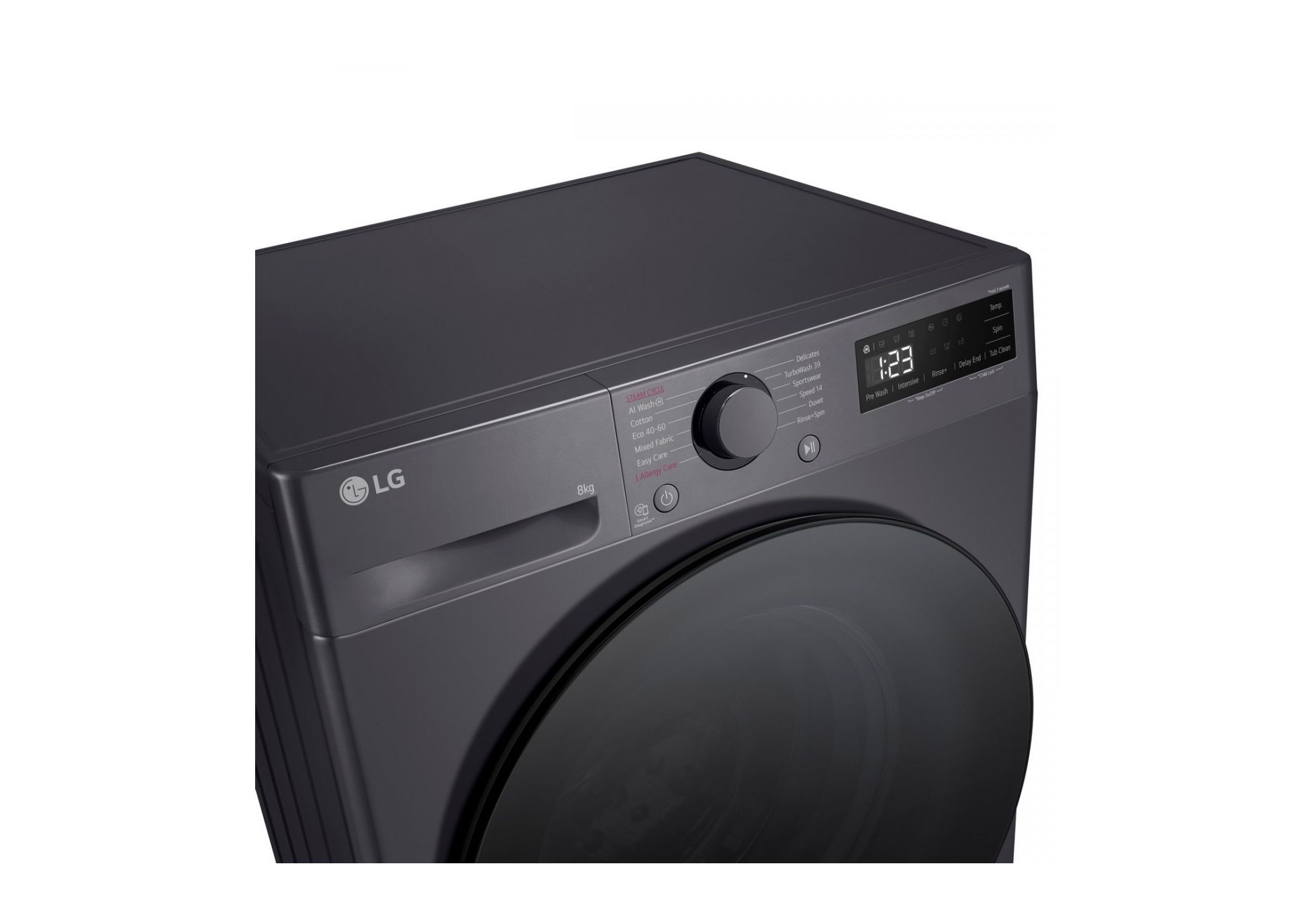 LG | Washing Machine | F2WR508S2M | Energy efficiency class A | Front loading | Washing capacity 8 kg | 1200 RPM | Depth 48 cm | Width 60 cm | LED | Middle Black - Image 5