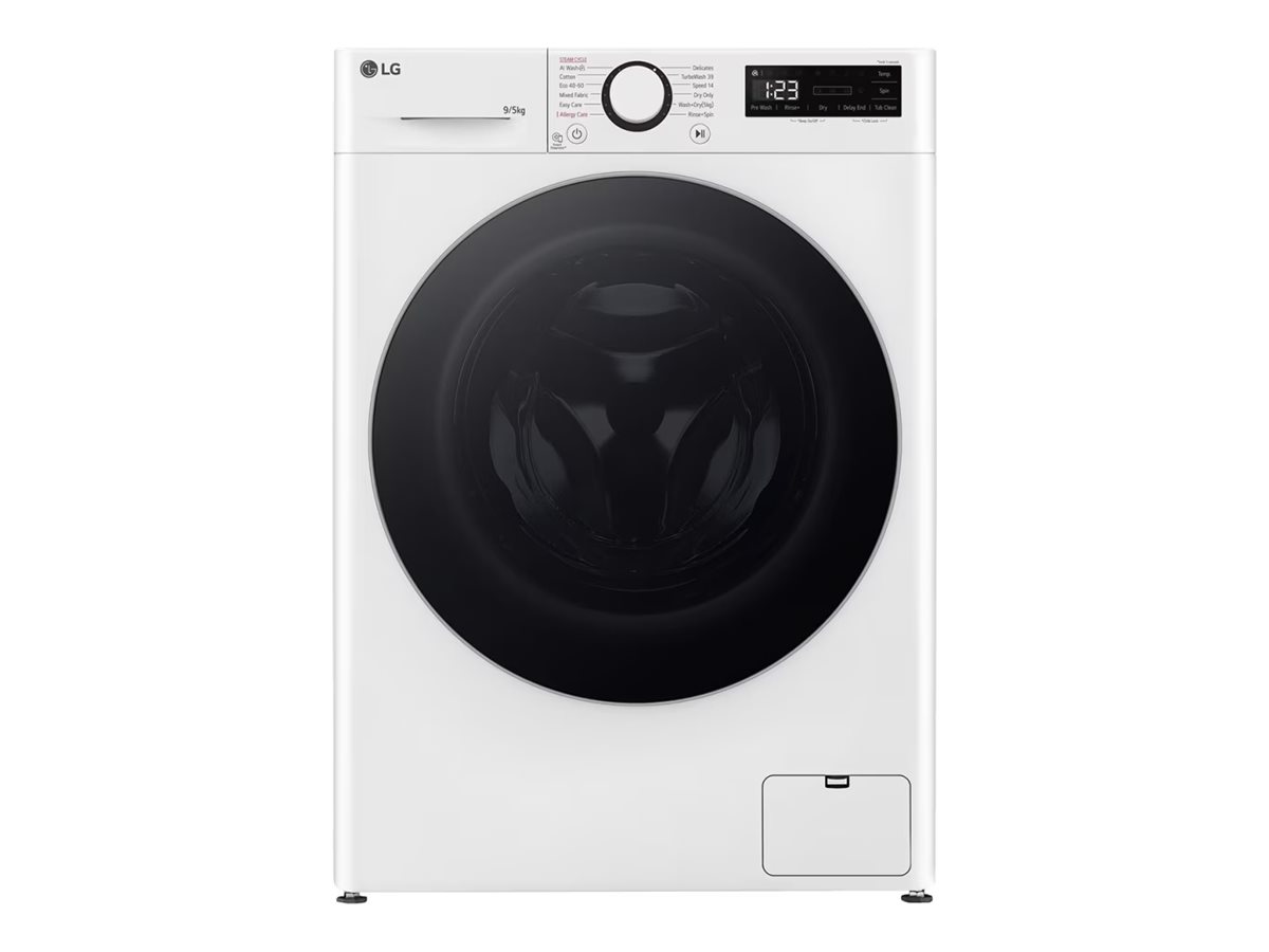 LG | Washing machine with dryer | F2DR509S1W | Energy efficiency class A | Front loading | Washing capacity 9 kg | 1200 RPM | Depth 47.5 cm | Width 60 cm | Display | Rotary knob + LED | Drying system | Drying capacity 5 kg | Steam function | Direct drive | White - Image 2