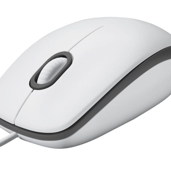 Logitech | Mouse | M100 | Wired | USB-A | White