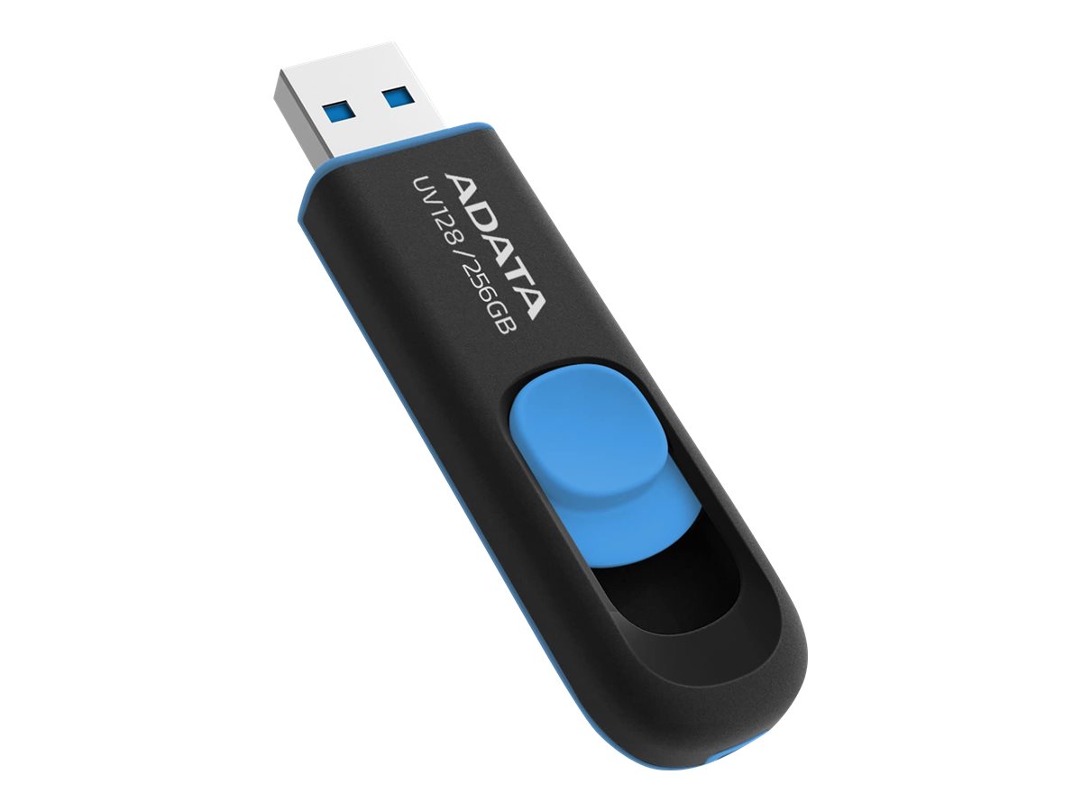 ADATA | USB Flash Drive | UV128 | 256 GB | USB 3.2 Gen1 | Black/Blue - Image 3