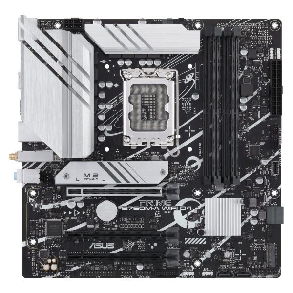 Asus | PRIME B760M-A WIFI D4 | Processor family Intel | Processor socket LGA1700 | DDR4 DIMM | Supported hard disk drive interfaces SATA, M.2 | Number of SATA connectors 4