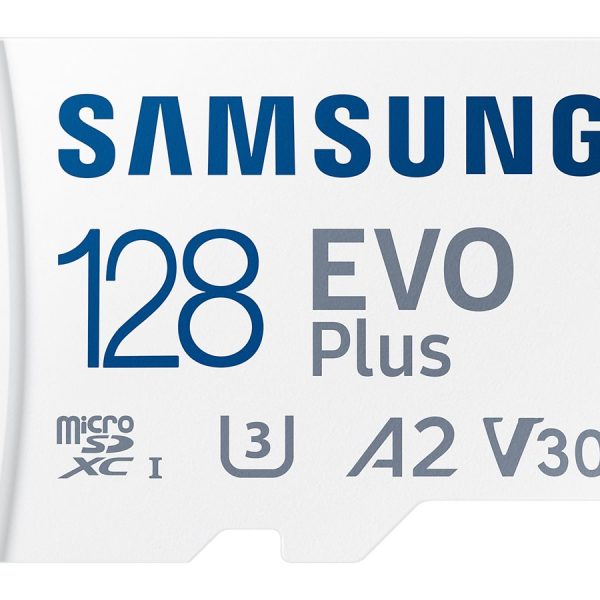 Samsung | MicroSD Card | EVO Plus | 128 GB | microSDXC Memory Card | Flash memory class U3, V30, A2