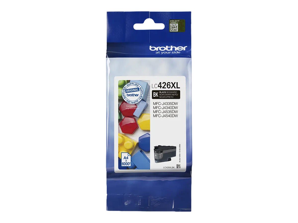 Brother LC426XLBK Genuine Ink Cartridge Black | Brother Brother | LC426XLBK | Brother LC426XLBK - High Yield - black - original - ink cartridge | Ink cartridge | Black