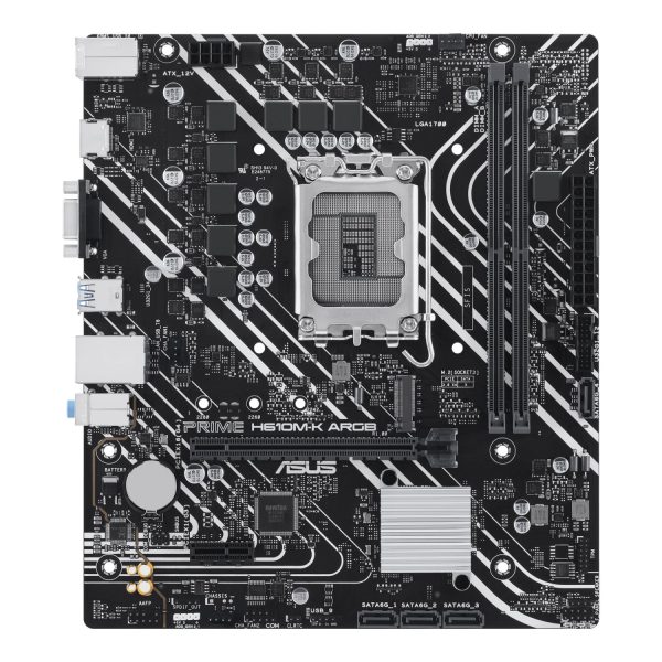 ASUS PRIME H610M-K ARGB | Asus | Processor family Intel H610 | Processor socket LGA1700 Socket | 2 DIMM slots - DDR5, non-ECC, unbuffered | Supported hard disk drive interfaces SATA-600, 1 x M.2 | Number of SATA connectors 4