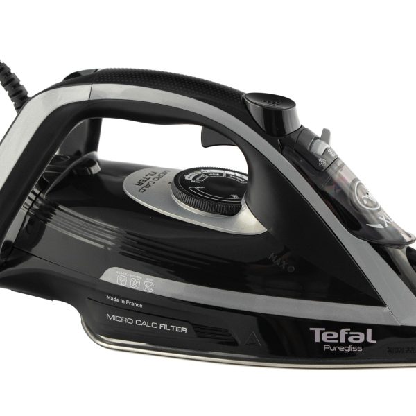 TEFAL | FV8062 Puregliss | Steam Iron | 3000 W | Water tank capacity 0.27 ml | Continuous steam 50 g/min | Steam boost performance 280 g/min | Black/Grey