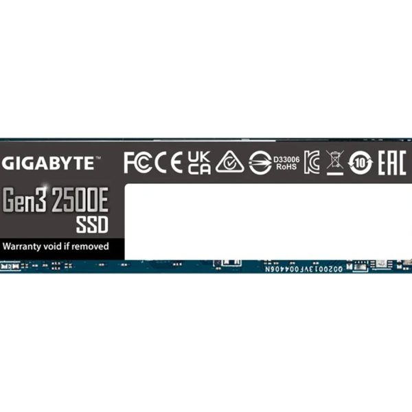 Gigabyte SSD | G325E500G | 500 GB | Solid-state drive interface PCIe 3.0x4, NVMe1.3 | Read speed 2300 MB/s | Write speed 1500 MB/s