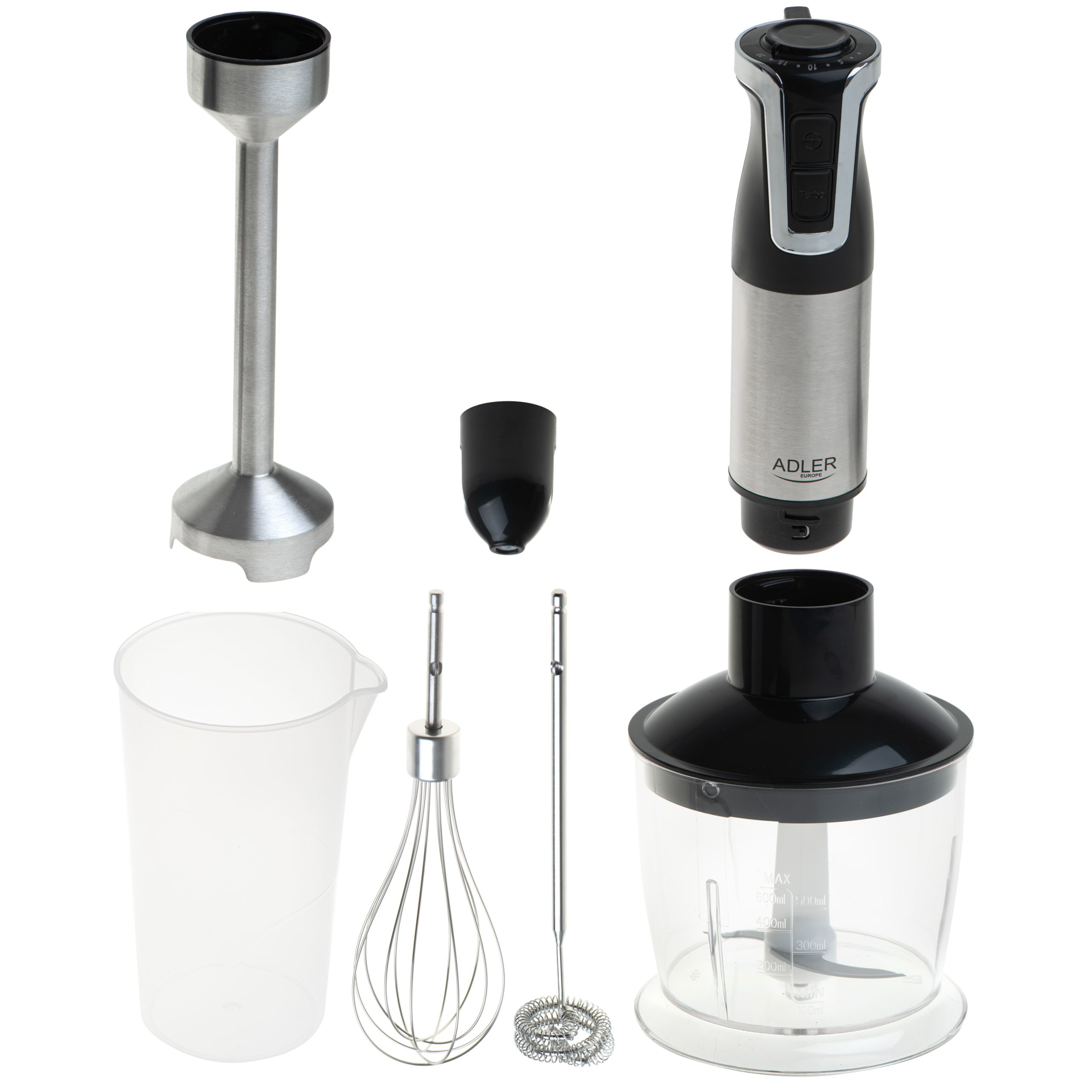 Adler | AD 4627 | Hand Blender Set | 1800 W | Chopper | Stainless Steel/Black - Image 10