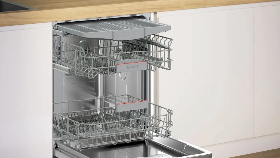 Dishwasher | SMV4EMX71S | Built-in | Width 60 cm | Number of place settings 14 | Number of programs 6 | Energy efficiency class B | Display | AquaStop function | White - Image 4