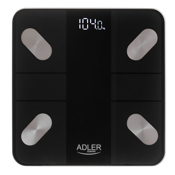 Adler | Smart Bathroom Scale | AD 8186b | Maximum weight (capacity) 180 kg | Accuracy 100 g | Body Mass Index (BMI) measuring | Black