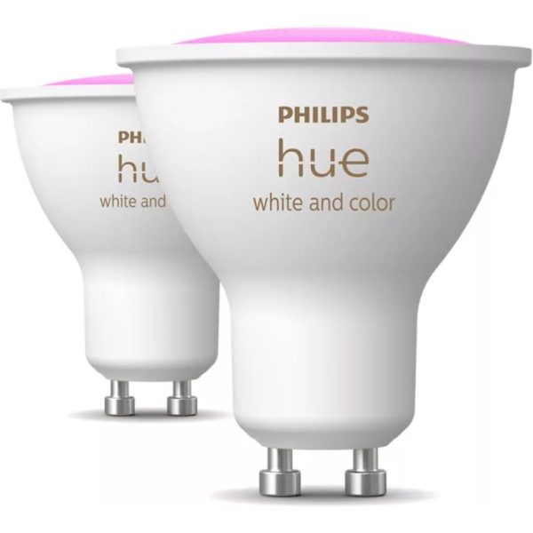Philips Hue Smart Spotlight, 2pcs pack | GU10 | 4.2 W | Warm to cool white and color