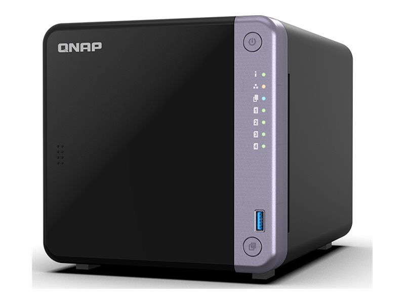 QNAP Cost-effective 4-bay 10GbE NAS | TS-432X-4G | Alpine | AL524 | Processor frequency 2 GHz | 4 GB | DDR4 SODIMM | 90W adapter (12VDC), 100-240VAC