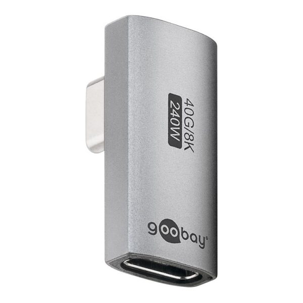 Goobay 74443 USB-C™ Adapter Vertical 90° Rotated, USB4™ | Goobay