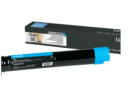 Lexmark C950X2CG | C950 Cyan Extra High Yield Toner Cartridge | Cartridge | Cyan - Image 3