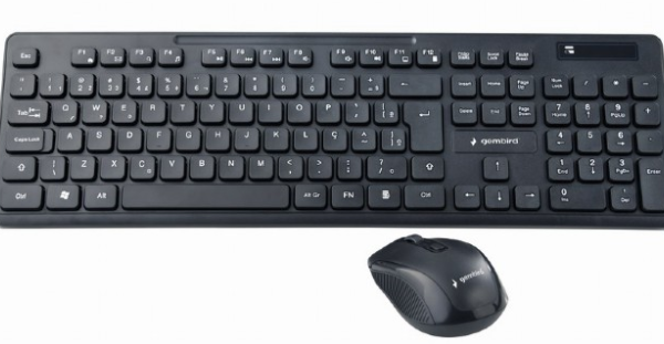 Gembird | Wireless desktop set | KBS-WCH-03 | Keyboard and Mouse Set | Wireless | Mouse included | US | Black | US | 380 g | Wireless connection