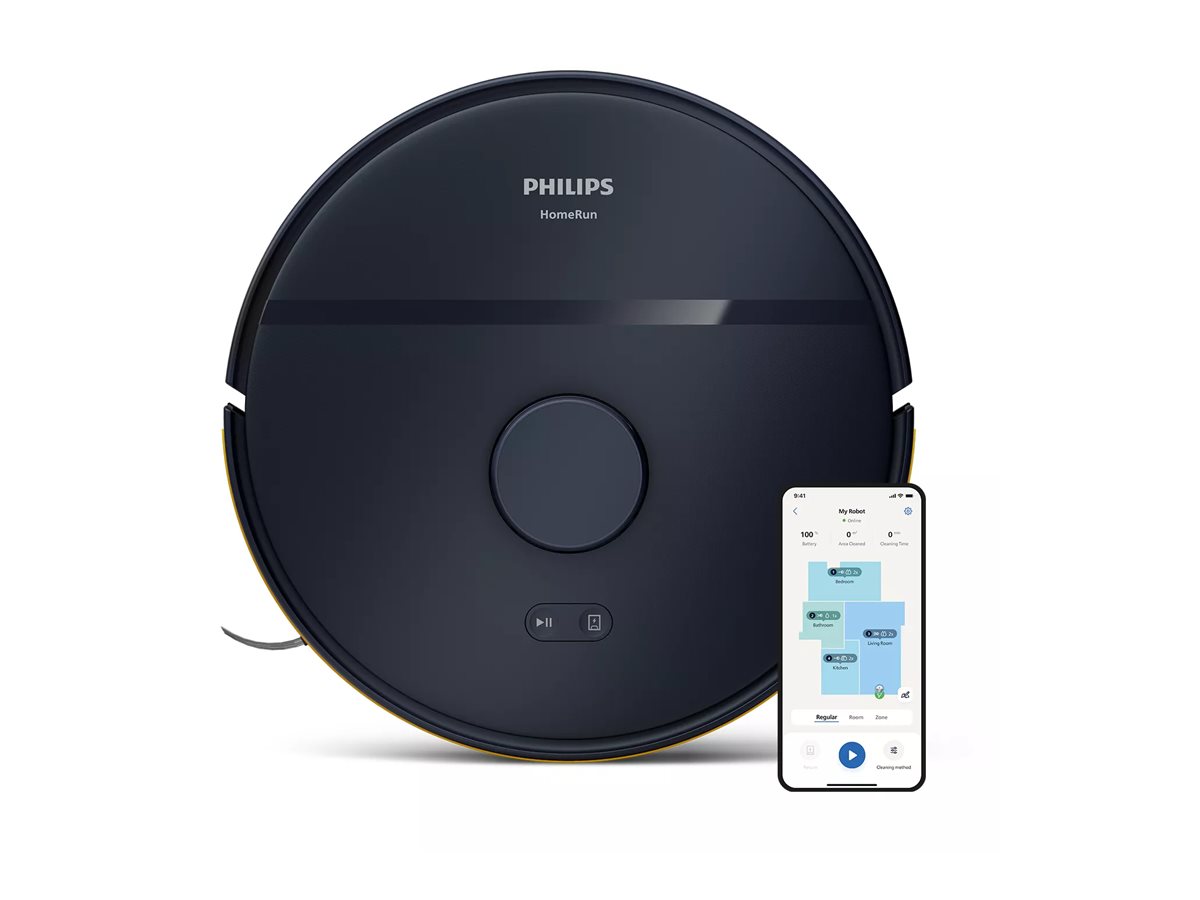 Philips | Robot Vacuum Cleaner | XU2000/10 2000 series | Wet&Dry | Operating time (max) 130 min | Lithium-ion | 2600 mAh | Dust capacity 0.38 L | 2700 Pa | Dark Blue - Image 2