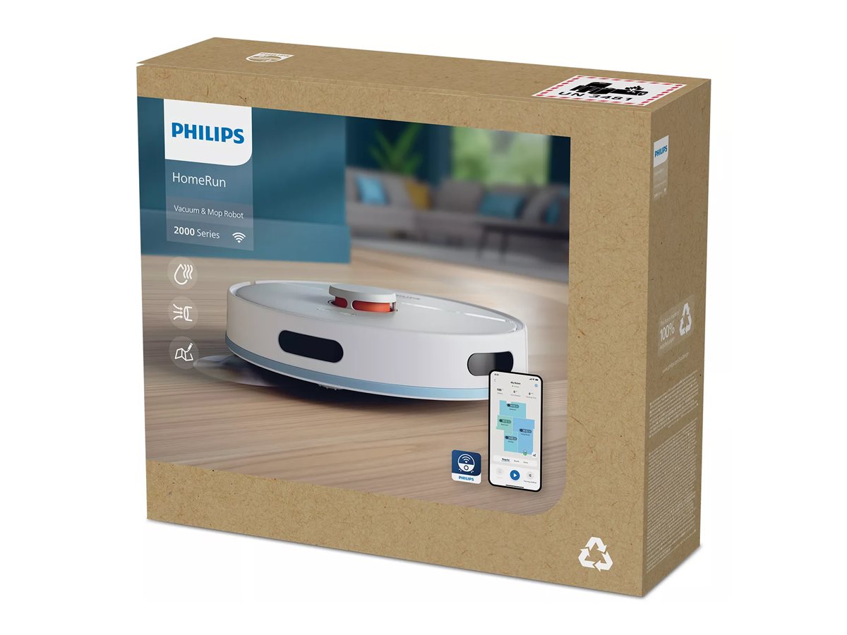 Philips | Robot Vacuum Cleaner | XU2000/10 2000 series | Wet&Dry | Operating time (max) 130 min | Lithium-ion | 2600 mAh | Dust capacity 0.38 L | 2700 Pa | Dark Blue - Image 4