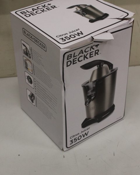 SALE OUT. Black & Decker BXCJ350E electric juicer 350W stainless steel | Black & Decker DAMAGED PACKAGING, SMALL DENT ON CORPUS