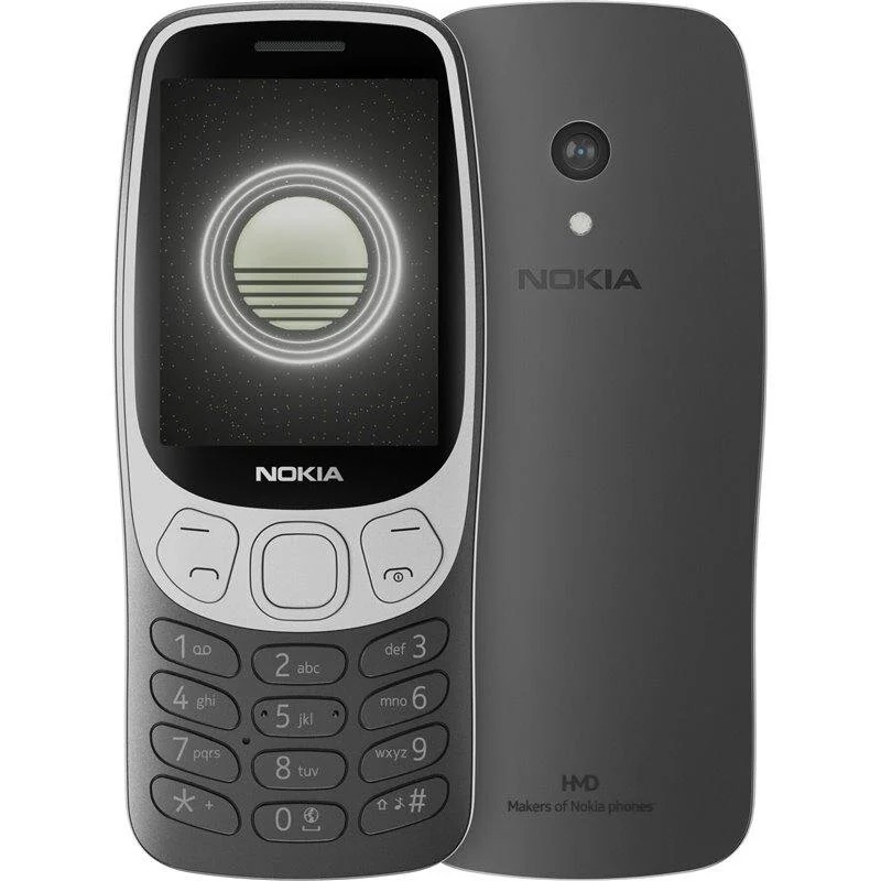 Nokia 3210 4G (2024) (TA-1618) | Grunge Black | 2.4 " | TFT | 128 MB | 64 MB | Dual SIM | Bluetooth | 5 | Main camera resolution 2 MP