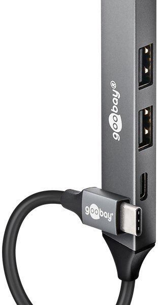 Goobay Slim 4-Port USB Hub, USB-C to USB-C/USB-A, 5 Gbit/s | 74459