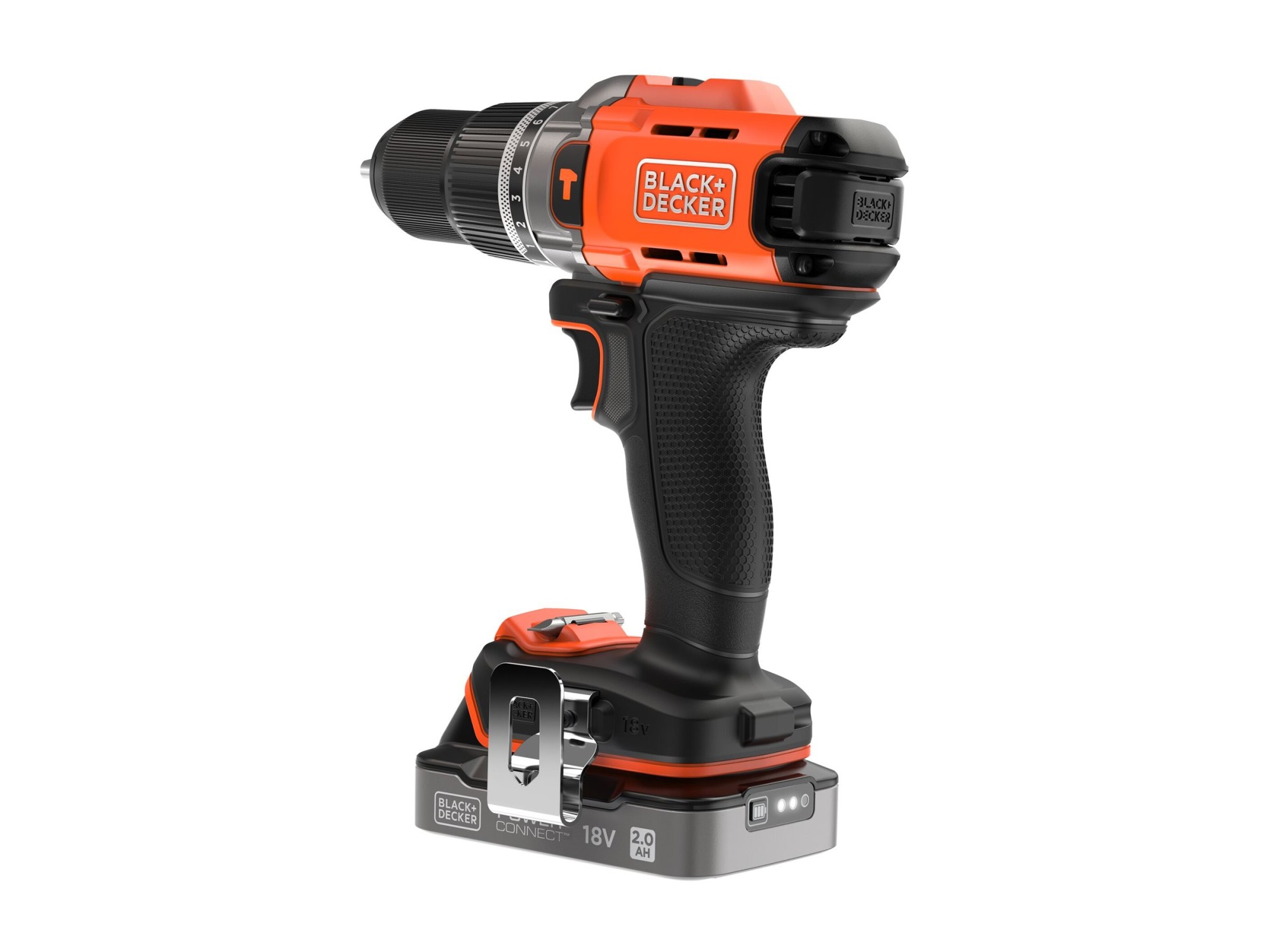 BLACK & DECKER 18V Drill Driver with 2x2.0 Ah Batteries | BCD383D2XK-QW - Image 4