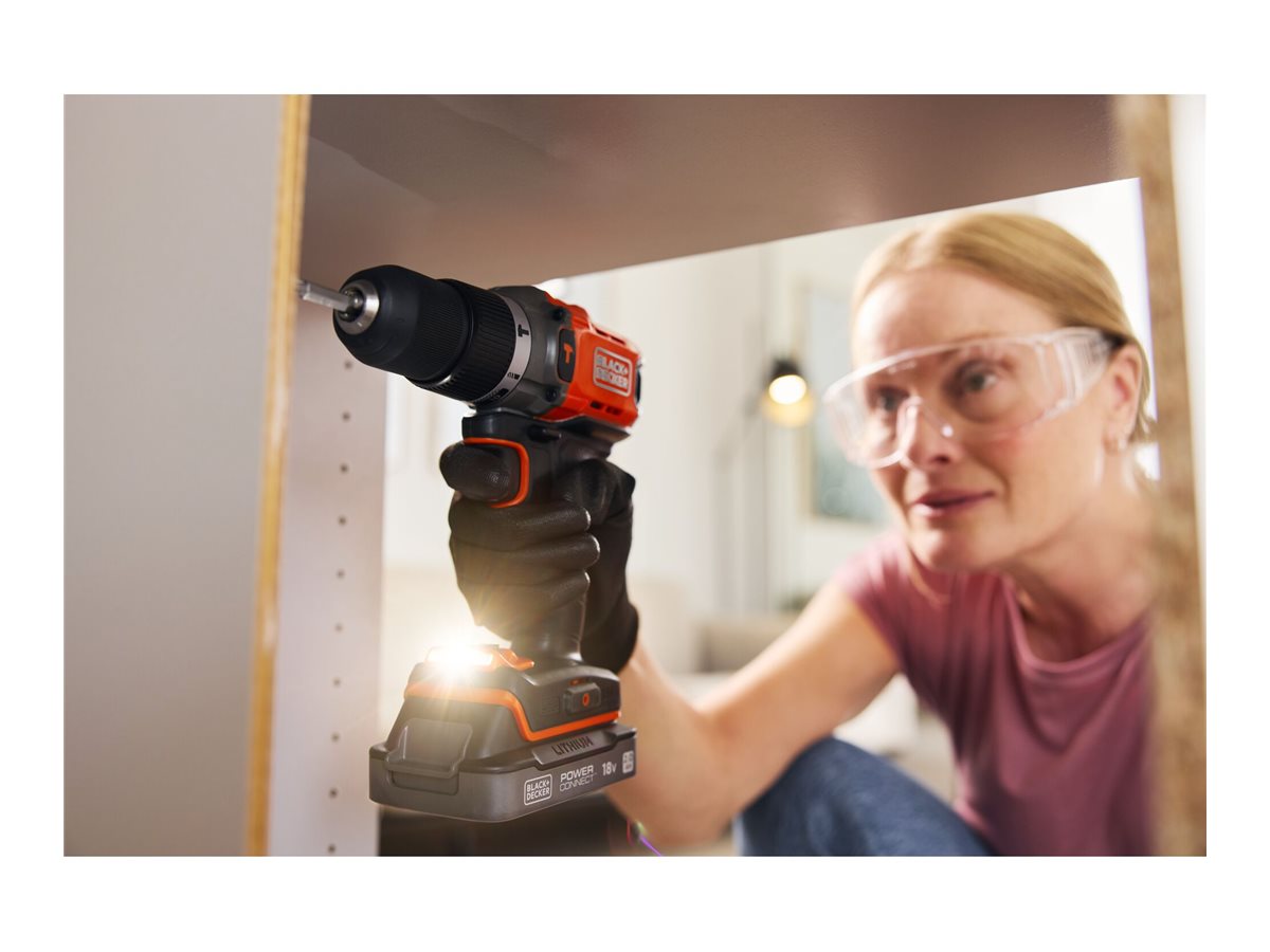 BLACK & DECKER 18V Drill Driver with 2x2.0 Ah Batteries | BCD383D2XK-QW - Image 6