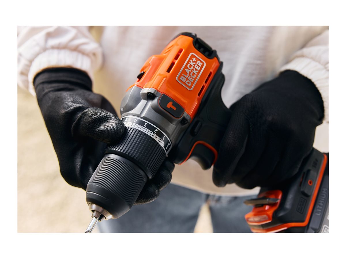 BLACK & DECKER 18V Drill Driver with 2x2.0 Ah Batteries | BCD383D2XK-QW - Image 14