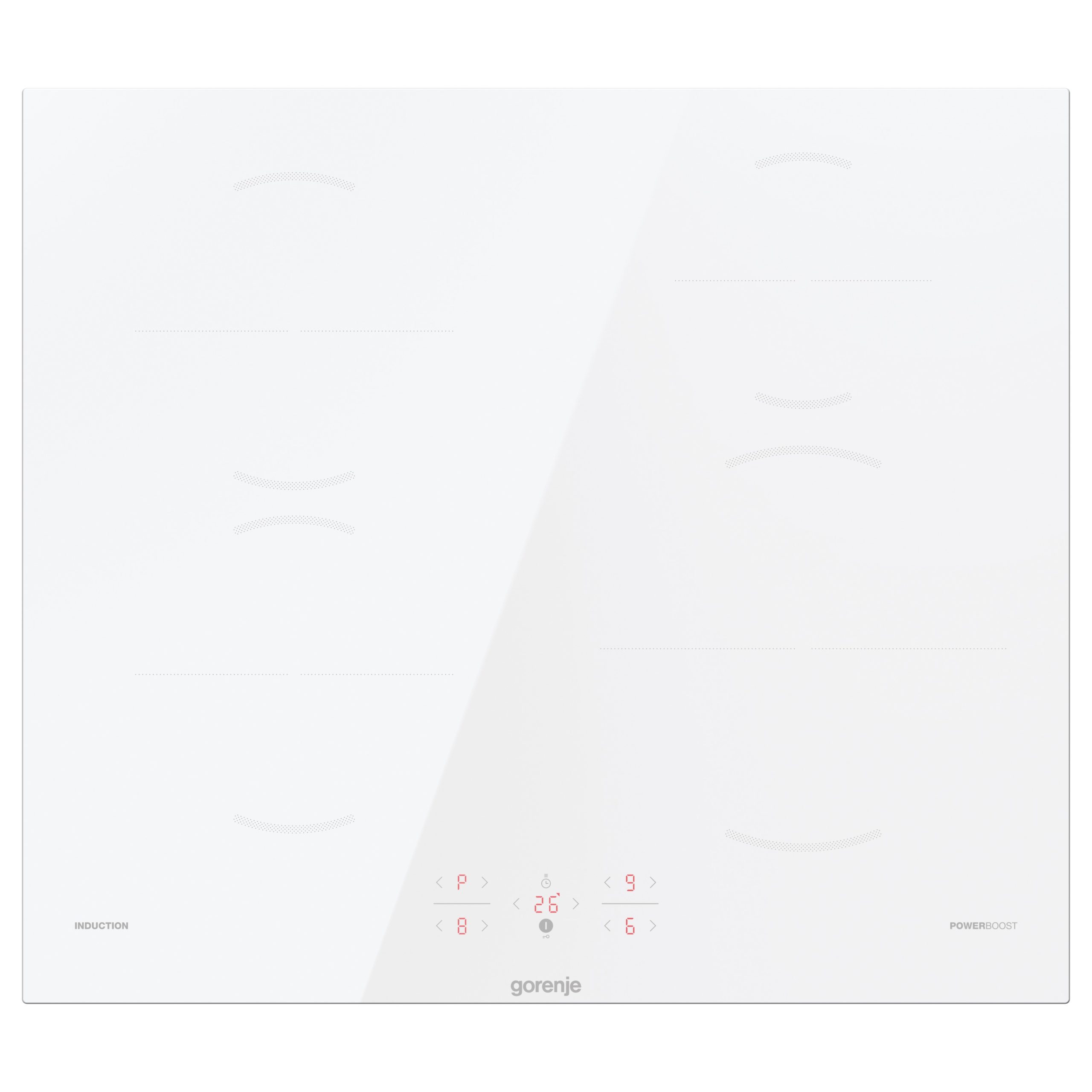 Gorenje | Hob | GI6401WSC | Induction | Number of burners/cooking zones 4 | Touch | Timer | White | Display