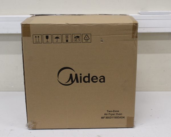 SALE OUT. Midea MAD1100DADK Air fryer digital,Two-zone cavity, 6.4L + 4.4L | Midea Two Zone Airfryer | MAD1100DADK | Power 1850 W | Capacity 4.4/6.4 L | Rapid Air technology | Black | USED, DIRTY, SCRATCHED ON TOP