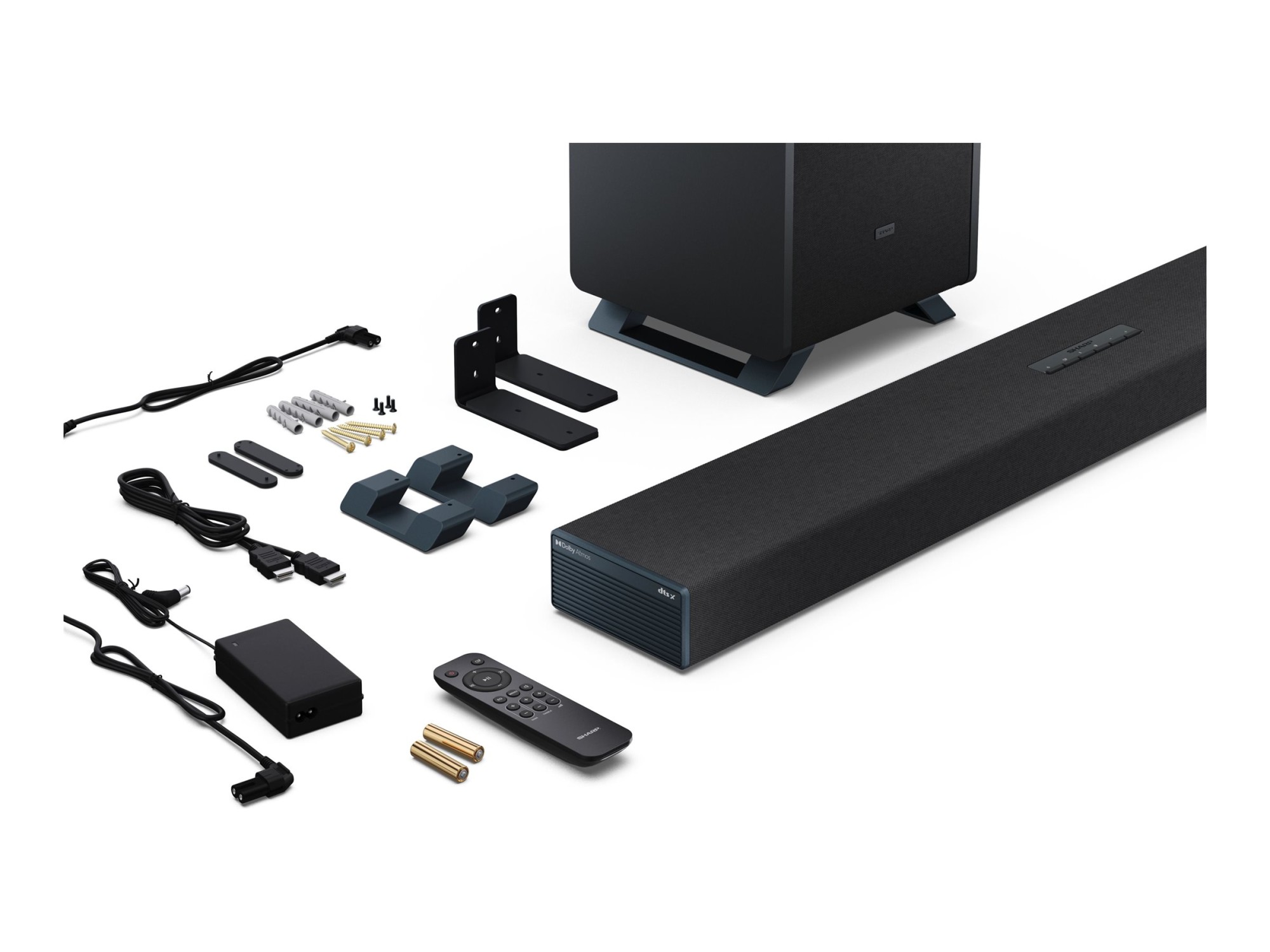 Sharp | 3.1.2 Dolby Atmos/DTS:X Soundbar with Wireless Subwoofer | HT-SBW53121(BK) | Bluetooth - Image 9