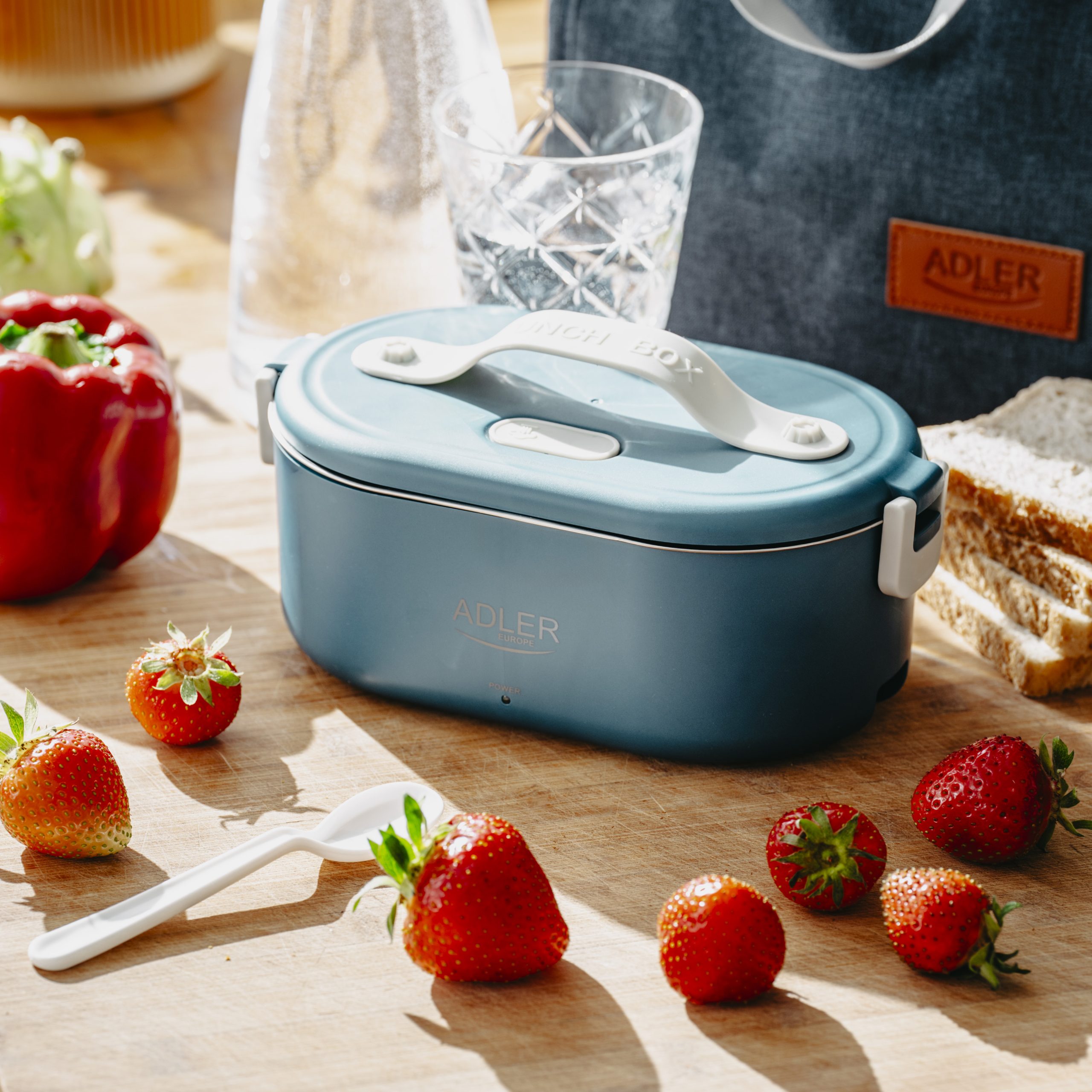 Adler | Electric lunch box with thermal bag | AD 4522 | 0.8 L | Plastic/Stainless steel | Blue | Lid included - Image 20