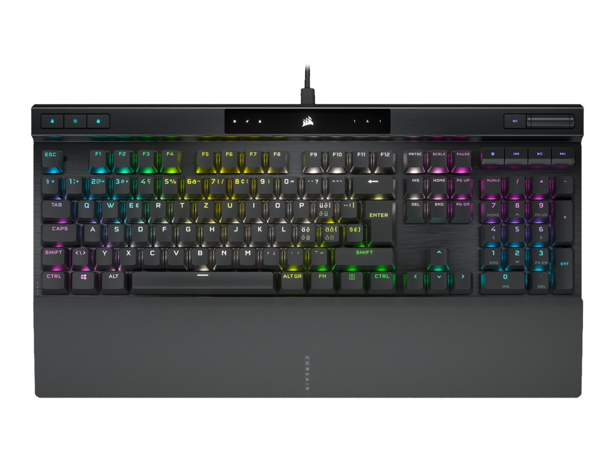 Corsair Mechanical Gaming Keyboard with PBT DOUBLE SHOT PRO Keycaps | K70 RGB PRO | Gaming keyboard | Wired | Nordic | Black | CHERRY MX SPEED