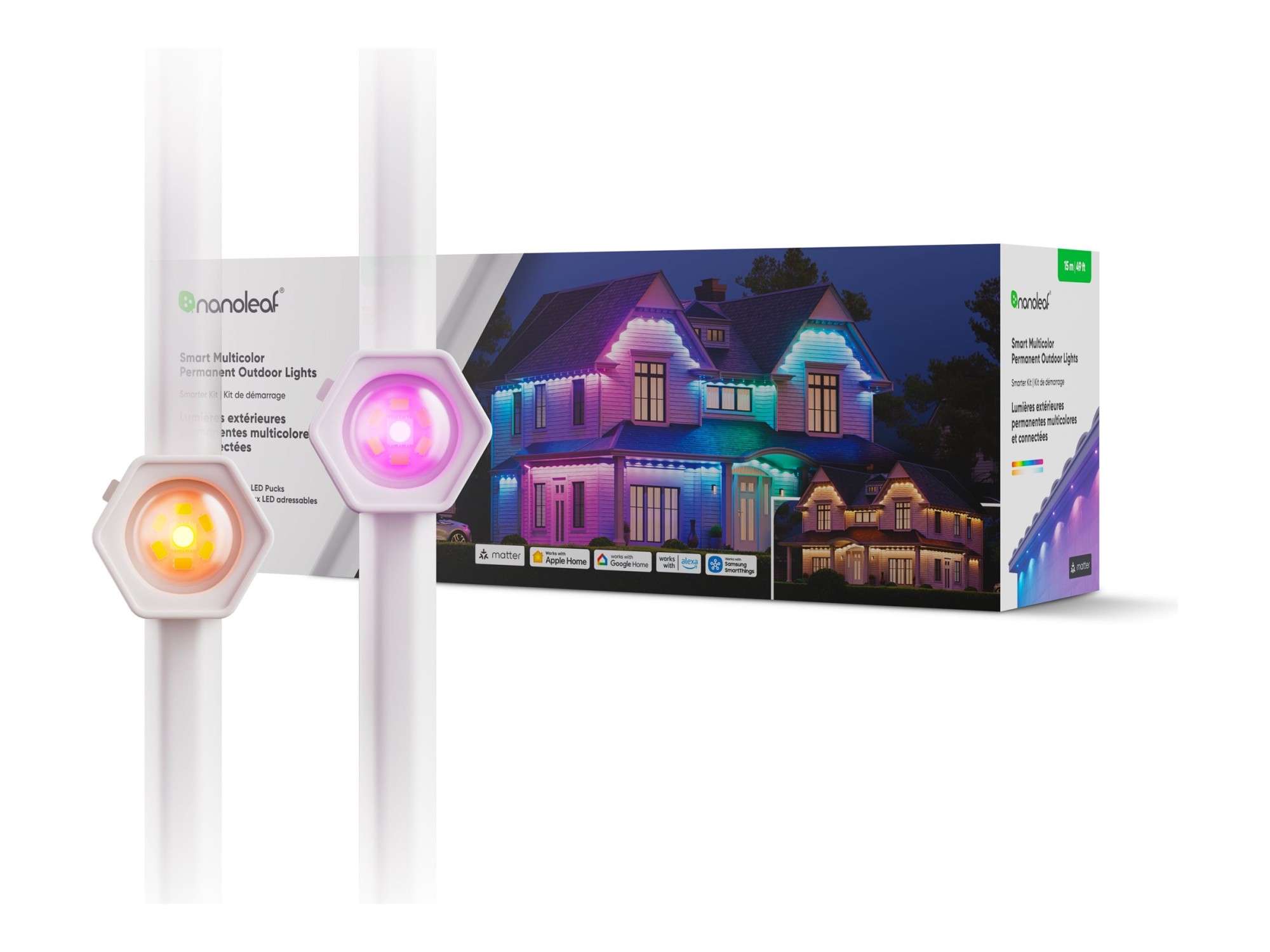 Nanoleaf Smart Multicolor Permanent Outdoor Lights Smarter Kit, 15m | 16+ Million Colours - Image 2