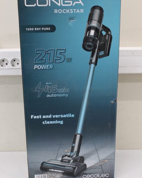 SALE OUT. Cecotec Conga Rockstar 1500 Ray Pure Upright vacuum cleaner | Cecotec Vacuum cleaner | Conga Rockstar 1500 Ray Pure | Cordless operating | Handstick | 215 W | 25.2 V | Operating time (max) 45 min | Black/Grey | Warranty 24 month(s) | DAMAGED PACKAGING, USED, DIRTTY, SCRATCHED