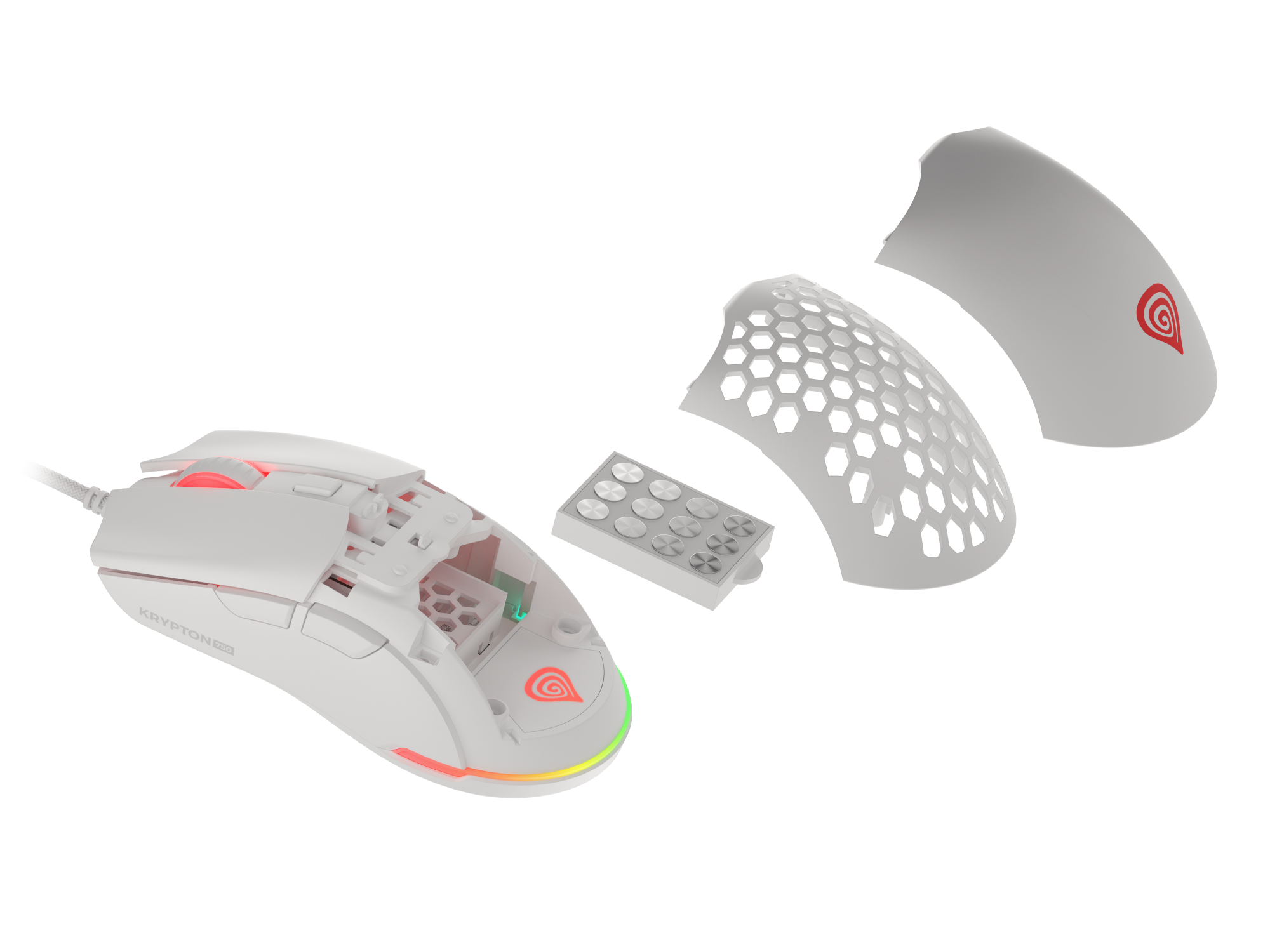 Genesis | Ultralight Gaming Mouse | Krypton 750 | Wired | Optical | Gaming Mouse | USB 2.0 | White | Yes - Image 7