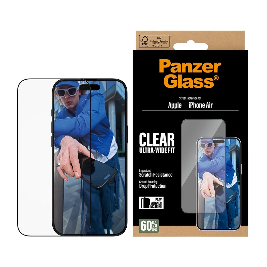PanzerGlass Screen protector | Apple | iPhone Air | Glass | Transparent | Ultra-Wide Fit w. EasyAligner - Image 5