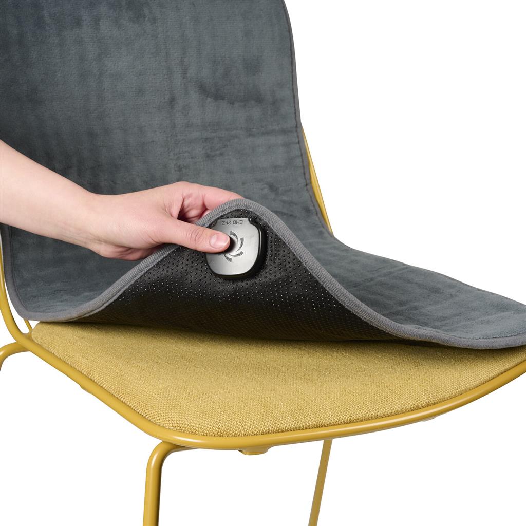 Tristar Electrical chair blanket, 110 x 40 cm | BW-4772 | Number of heating levels 6 | Number of persons 1 | Washable | Remote control | Fleece | 100 W | Grey - Image 5