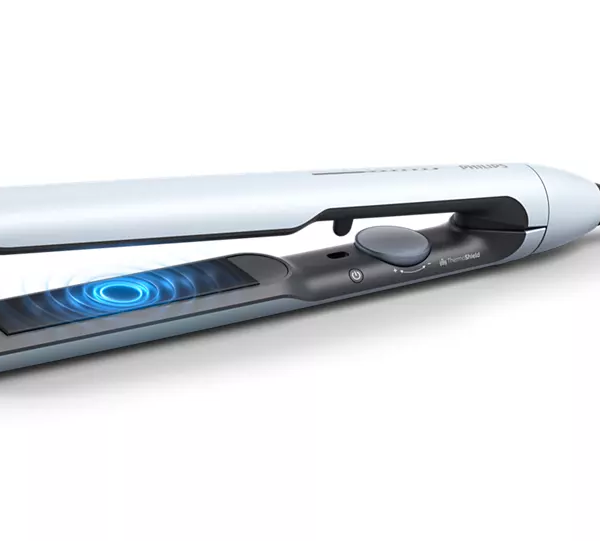 Philips | Hair Straitghtener | BHS520/00 | Warranty 24 month(s) | Ceramic heating system | Ionic function | Display LED | Temperature (max) 230 °C | Number of heating levels 12 | Pale Blue