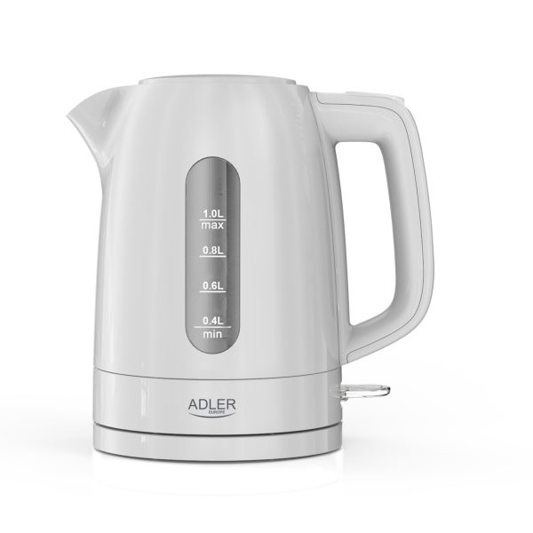 Adler Kettle | AD 1380w | Electric | 2200 W | 1 L | Polypropylene | 360° rotational base | White