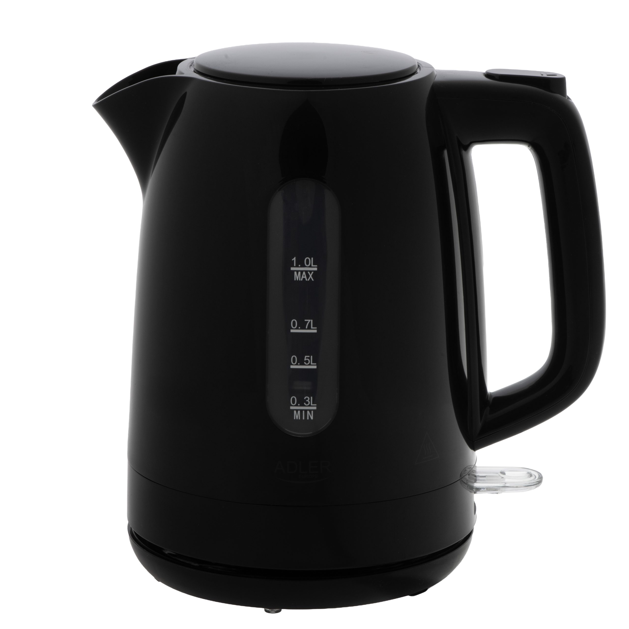 Adler Kettle | AD 1380b | Electric | 2200 W | 1 L | Polypropylene | 360° rotational base | Black - Image 2