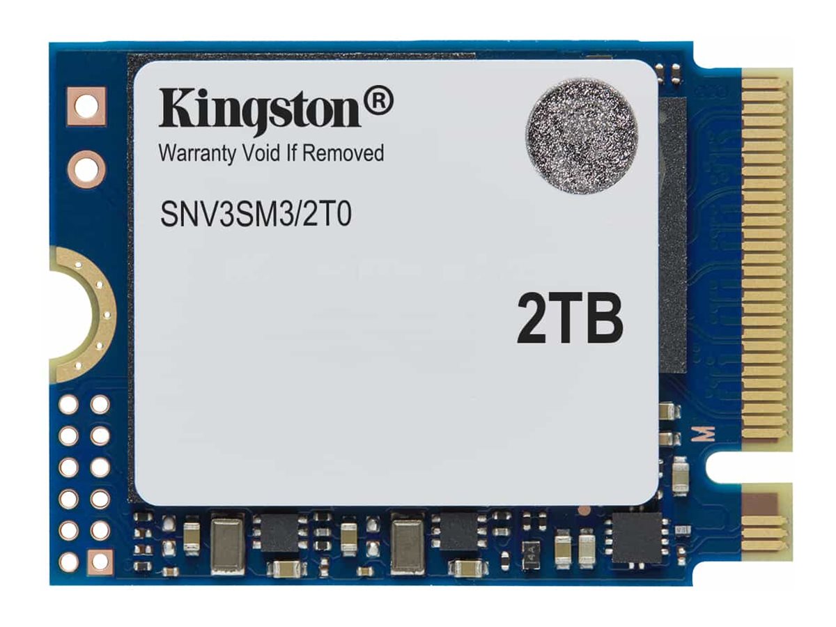Kingston SSD | NV3 | 2000 GB | SSD form factor M.2 2230 | Solid-state drive interface PCIe 4.0 x4 NVMe | Read speed 6000 MB/s | Write speed 5000 MB/s