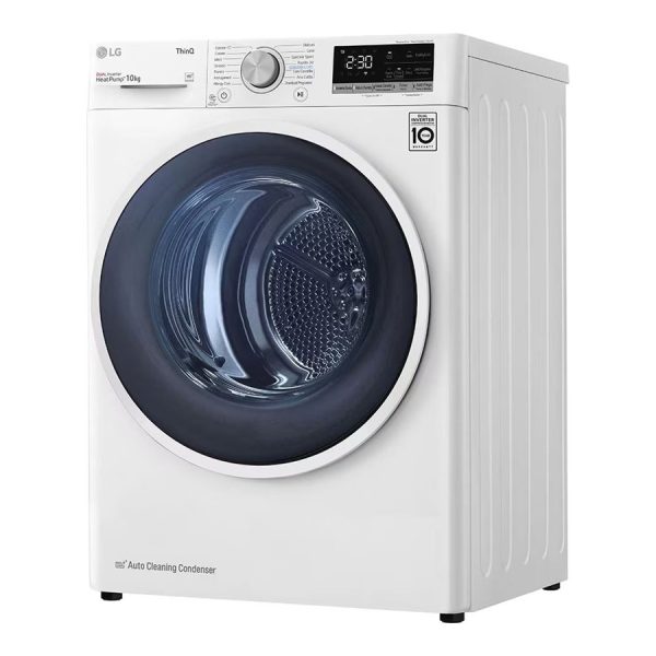LG RH10V9AV4W Dryer Machine, C, Front loading, 10 kg, LED, Depth 66 cm, Wi-Fi, White | LG