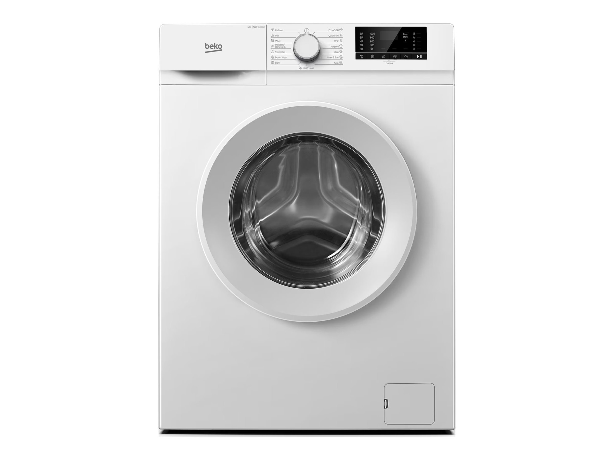 Beko B1WFK2604WEE Washing machine, Freestanding, Front loading, Washing capacity 6 kg, White | BEKO