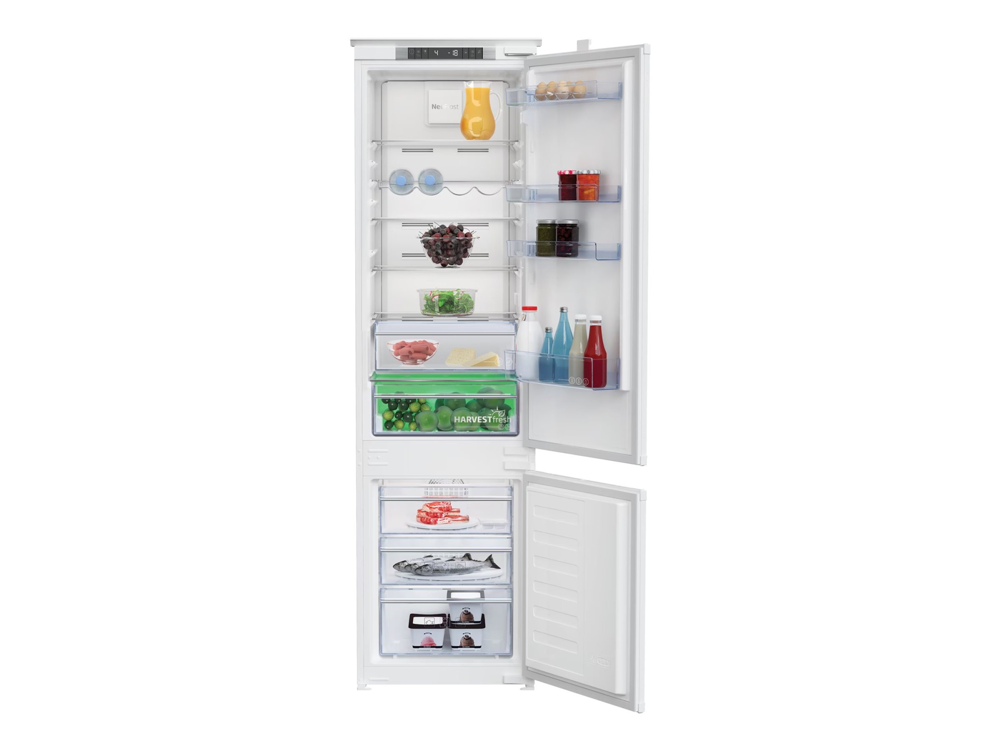 Beko BCNA306E42SN Refrigerator, E, Built-in, Combi, Height 1.935 cm, Fridge 215 L, White | BEKO