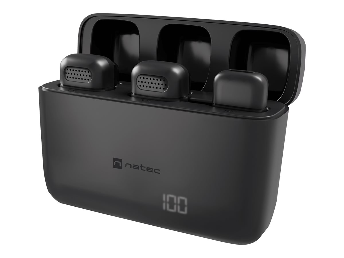 Natec | Microphone | Radium 251 | Built-in microphone | Wireless | Black - Image 2