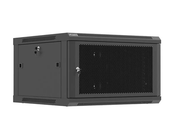 Lanberg Wall mounted installation cabinet 19" 6U 600X600 | WF01-6606-23B | Black